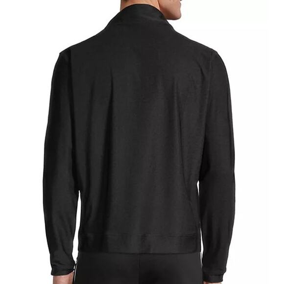 Swag Golf Stacked Skulls Performance Quarter-Zip Sweater in Black size Medium - Picture 6 of 8
